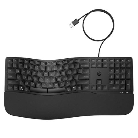 HP 485 Comfort Wired Ergonomic Keyboard