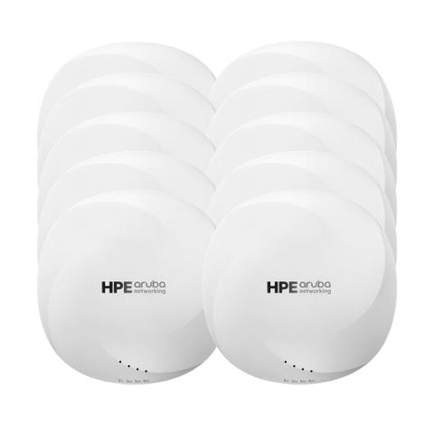 HPE Aruba Networking AP-615 2-Radio 3-Band 2x2 Wi-Fi 6E Access Point - 10 Pack