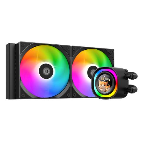 ID Cooling FX240 LCD 240mm Liquid CPU Cooler - Black