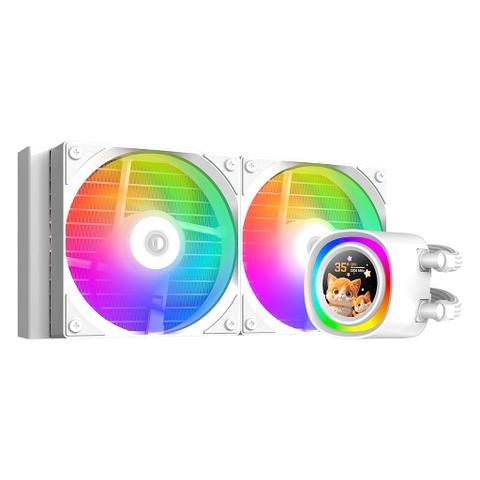 ID Cooling FX240 LCD 240mm Liquid CPU Cooler - White