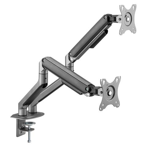 Infinity Dual Monitor Economical Spring-Assisted Monitor Arm 17"-32" - Grey