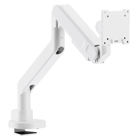 Infinity Single Monitor Ergonomic & Style Heavy-Duty Gas Spring Single Monitor Arm 24"-57" - White