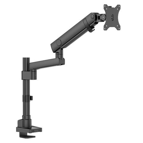 Infinity Single Monitor Pole-Mounted Heavy-Duty Mechanical Spring Monitor Arm 17"-40" - Black