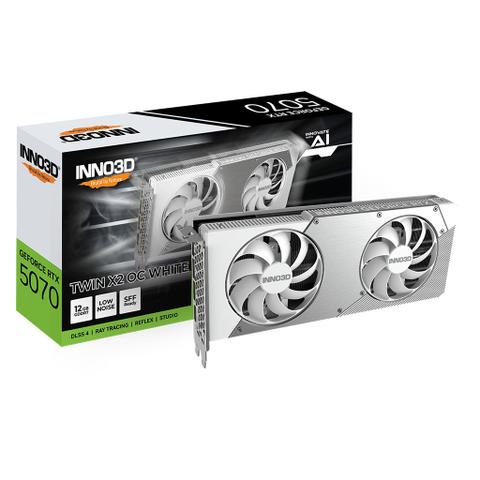 Inno3D GeForce RTX 5070 TWIN X2 OC 12GB GDDR7 Video Card - White