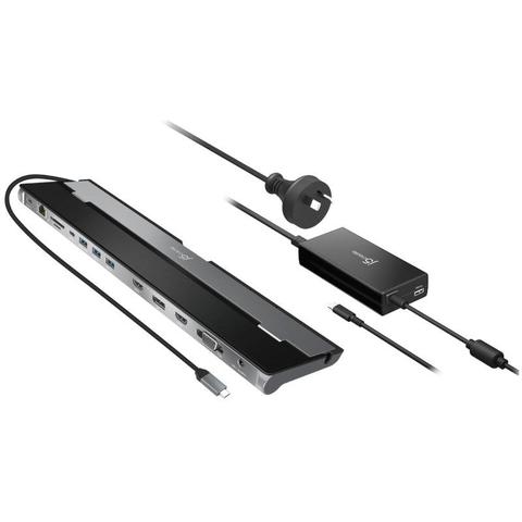 j5Create JCD543P USB-C Triple Display Docking Station with 100W PD Adapter