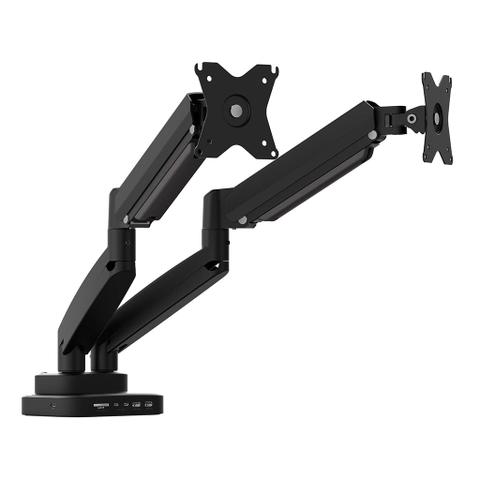 J5Create Ergonomic Dual Monitor Mount with Built-In Dock - Up to 32"