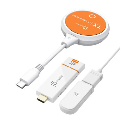 j5create JVAW62T76MAX ScreenCast USB-C Wireless Display Extender w/ Antenna