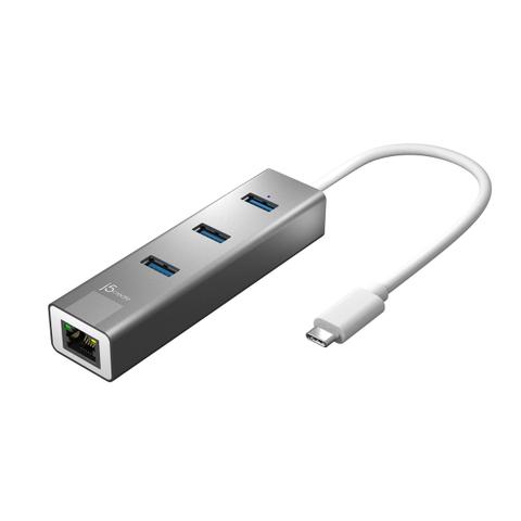 j5create JCH474 USB-C 3-Port Hub w/ Gigabit Ethernet