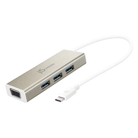 j5create JCH411 USB 3.1 Type-C 3-Port HUB w/ VGA