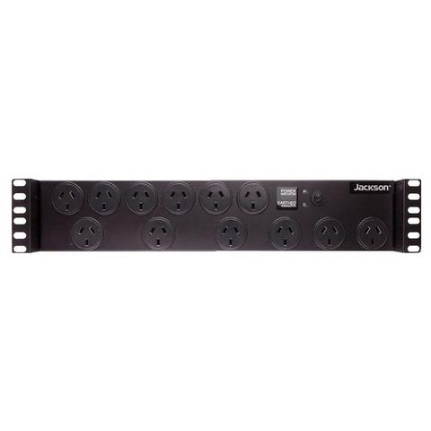 Jackson 12-Outlet 2RU Rack Mounted Surge Protected Powerboard