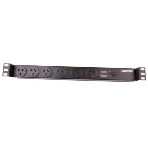Jackson 6-Outlet 1RU Rack Mounted Surge Protected Powerboard