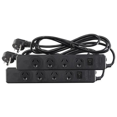 Jackson PT5944TB 4-Outlet Surge Protected Powerboard - 2 Pack
