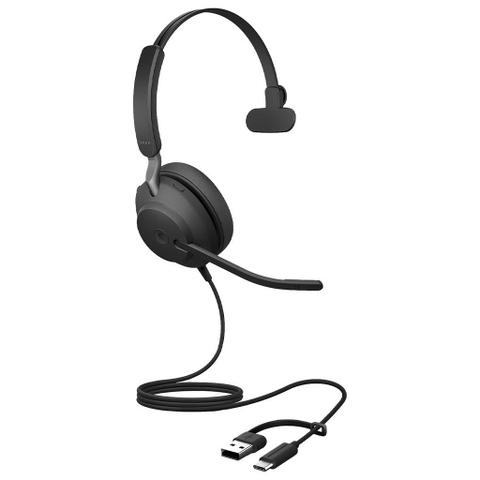 Jabra Evolve2 40 SE MS USB-C/A Mono Corded Headset