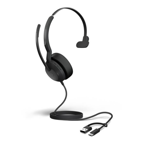Jabra Evolve2 50 MS USB-C/A Mono Corded Headset