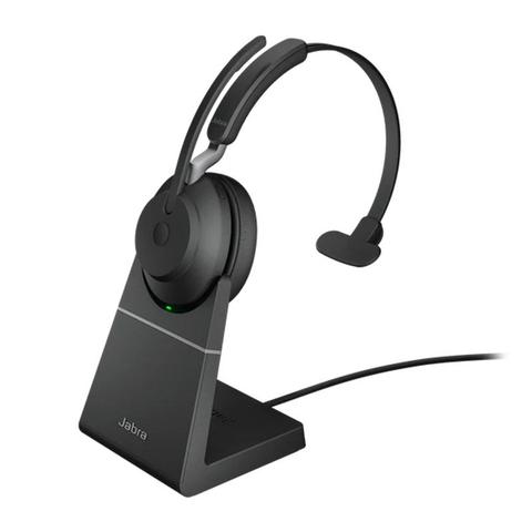 Jabra Evolve2 65 MS USB-A Mono Bluetooth Headset with Charging Stand