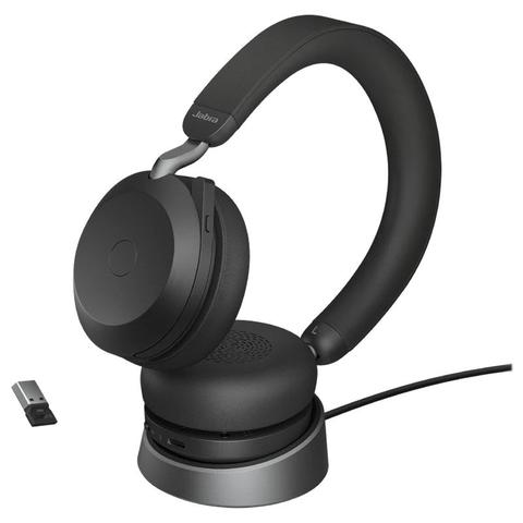 Jabra Evolve2 75 UC USB-A Stereo Bluetooth Headset with Stand