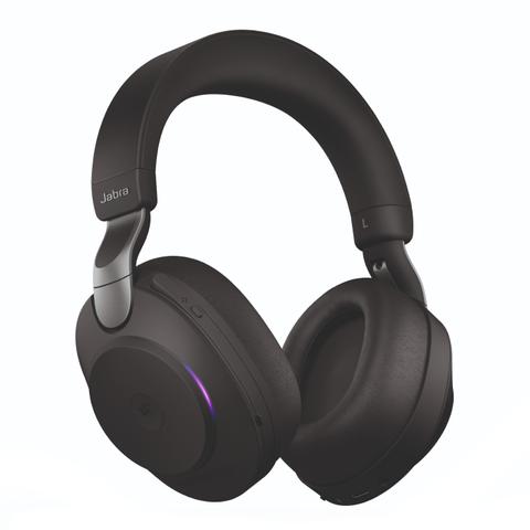 Jabra Evolve2 85 MS Active Noise Cancelling Bluetooth Headphones w/ Hidden Mic Boom (USB-A Dongle)