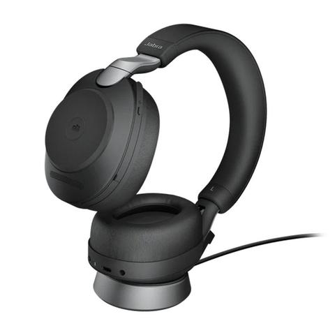 Jabra Evolve2 85 MS USB-C Stereo Bluetooth Headset with Charging Stand