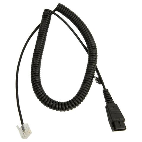 Jabra LINK 2m Coiled Quick Disconnect to Modular RJ Cable