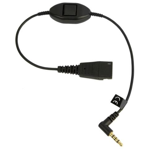 Jabra Link Mobile 0.3m Quick Disconnect to 3.5mm Phone Cable with Push-To-Talk