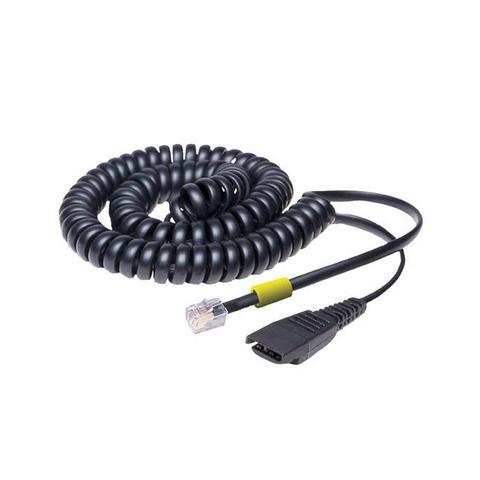 Jabra 2m Coiled Quick Disconnect to Modular RJ Cable