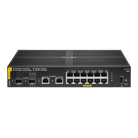 HPE Aruba 6100 12-Port Class 4 PoE & 2-Port 2G/2SFP+ 139W Switch