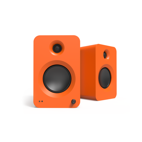 Kanto REN 200W Powered Bookshelf Speakers - Matte Orange