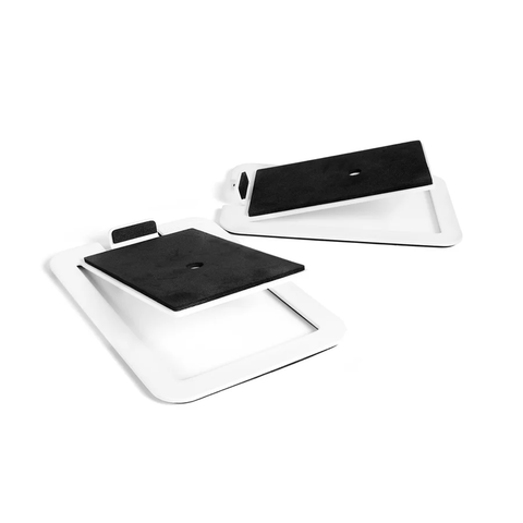 Kanto S4 Angled Desktop Speaker Stands for Midsize Speakers - White (2-Pack)