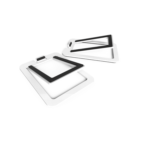 Kanto S2W Angled Desktop Speaker Stands for Small Speakers - White