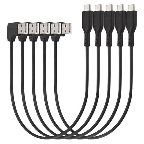 Kensington Charge & Sync Right Angle 30cm USB-A to USB-C Cable - 5-Pack