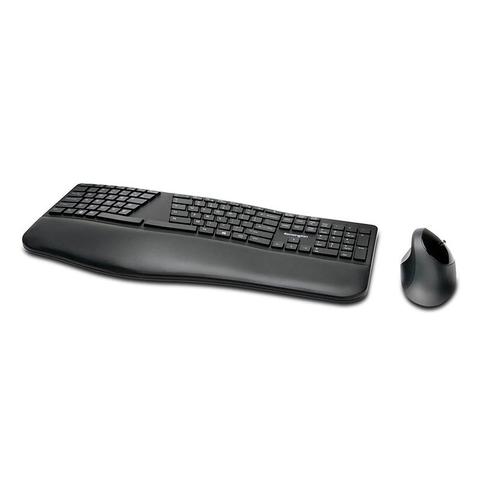 Kensington Pro Fit Ergo Wireless Keyboard & Mouse Combo - Black