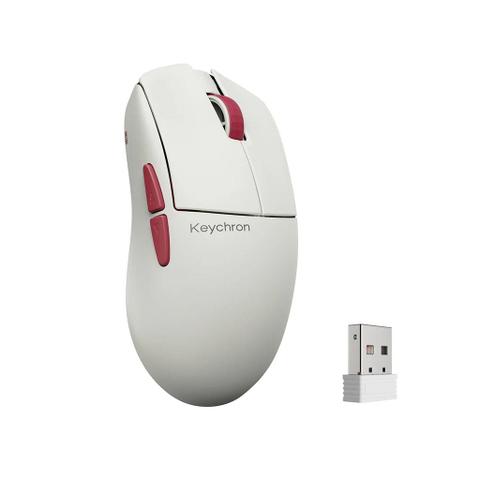 Keychron G4 8K Polling Rate PixArt 3950 Wireless Gaming Mouse (White)