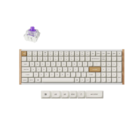 Keychron K4 HE Wireless Magnetic Switch Custom Keyboard - White - Special Edition - Gateron Double-Rail Magnetic Nebula Switches