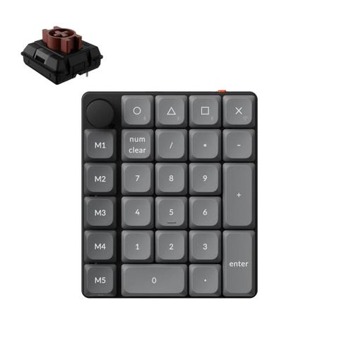 Keychron K0 Max QMK Wireless Custom Number Pad - Keychron Milk POM Brown Switches