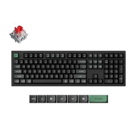 Keychron K10 Ultra Full Size 8K Wireless Custom Mechanical Keyboard - Black - Red Switch