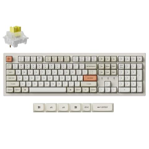 Keychron K10 Max ZMK Hot-Swap Wireless Mechanical Keyboard - Retro Pastel - Silent Banana Switch