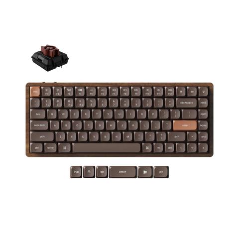 Keychron K3 Max QMK Wireless Custom Mechanical Keyboard - All-Wood Edition - Keychron Milk POM Brown Switch
