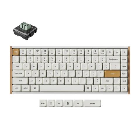 Keychron K3 HE Wireless Custom Keyboard - White - Lime Low Profile Magnetic Switch