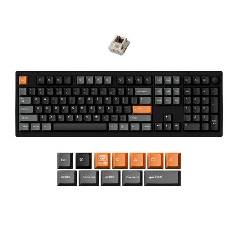 Keychron P6 Ultra 8K Wireless Custom Mechanical Keyboard - Black - Silk POM Brown Switch