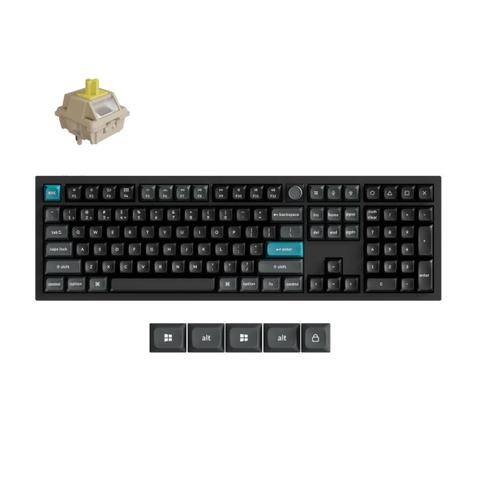 Keychron Q6 Ultra 8K Wireless Custom Mechanical Keyboard - Black - Keychron Silk POM Switch - Banana