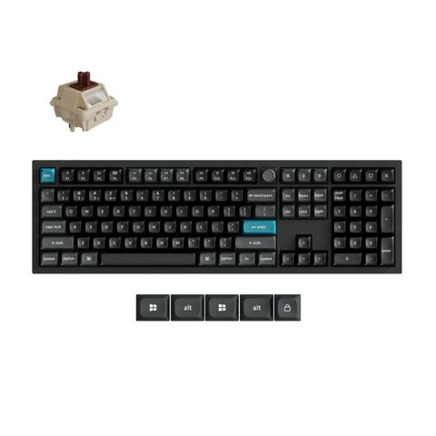 Keychron Q6 Ultra 8K Wireless Custom Mechanical Keyboard - Black - Keychron Silk POM Switch - Brown