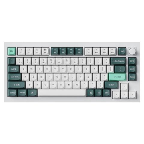 Keychron Q1 HE RGB White Wireless Keyboard - Gateron Double-Rail Magnetic Nebula