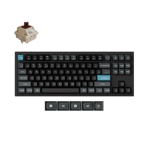 Keychron Q3 Ultra 8K Wireless Custom Mechanical Keyboard - Black - Keychron Silk POM Brown Switch