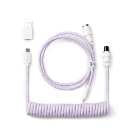Keychron 8K Coiled Aviator Cable (Light Purple)