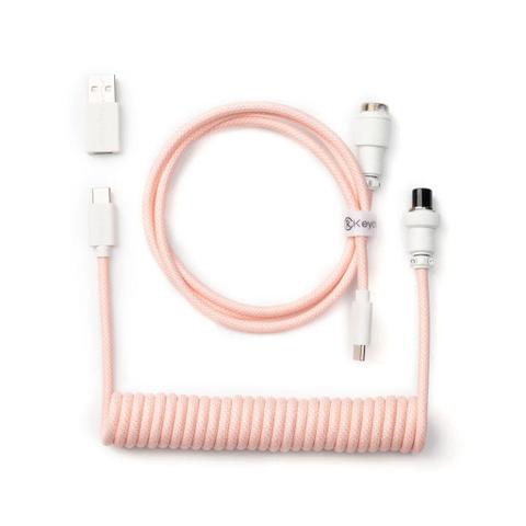 Keychron 8K Coiled Aviator Cable (Light Pink)