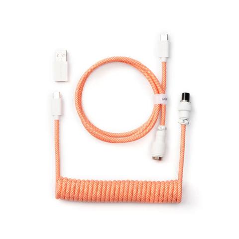 Keychron 8K Coiled Aviator Cable (Pink Orange)