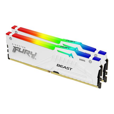 Kingston FURY Beast RGB 64GB (2x 32GB) DDR5 6000MHz Desktop Memory - White