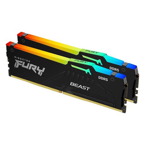 Kingston FURY Beast RGB 16GB (2x 8GB) DDR5 5200MHz Desktop Memory