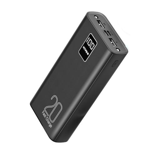 Kivee PT23 20000mAh Power Bank with Digital Display - Black