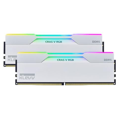 KLEVV CRAS V RGB 32GB (2x 16GB) DDR5 6000MHz CL30 Intel XMP & AMD EXPO Desktop Memory - White